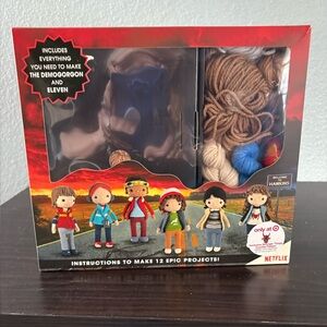 Netflix Stranger Things Crochet Doll Kit with Brown and Blue Yarn
